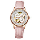 TEVISE T835A Women Automatic Mechanical Watch Fashionable Genuine Leather Band Watch