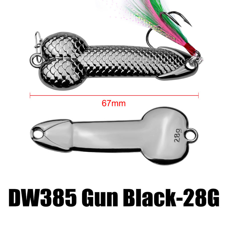 Zanlure 1pc 7g 15g 28g 36g DD Metal Spinner Spoon Lure Fishing Lure with Feather Hook Sea Fishing