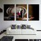 Miico Hand Painted Three Combination Decorative Paintings Red W-ine Wall Art For Home Decoration