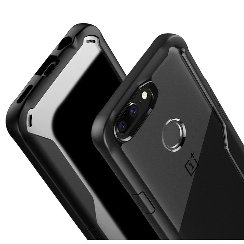 Bakeey Luxury Transparent Anti Fingerprint Soft Silicone Acrylic Back Protective Case For OnePlus 5T