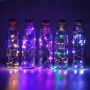 Solar Powered 8LEDs Cork Shaped Silver Wire Wine Bottle Fairy String Light for Christmas Party