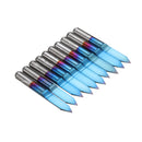 Drillpro 10pcs 0.1/0.2/0.3/0.4/0.5mm 45 Degree Flat Bottom PCB Engraving Bit Blue NANO Coated Carbide CNC Router Tool