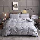 3 PCS Bedding Sets Simple Style Printed Quilt Cover Pillowcase For Queen Size