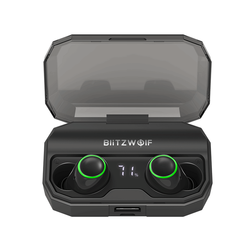 BlitzWolf BW-FYE3S True Wireless bluetooth 5.0 Earphone Digital Power Display Smart Touch Bilateral Call Headphone with 2600mAh Charging Box