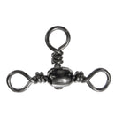 ZANLURE 100 Pcs 3 Way Barrel Swivels Solid Rig Rings Fishing Lures Connector Tackle