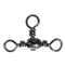 ZANLURE 100 Pcs 3 Way Barrel Swivels Solid Rig Rings Fishing Lures Connector Tackle