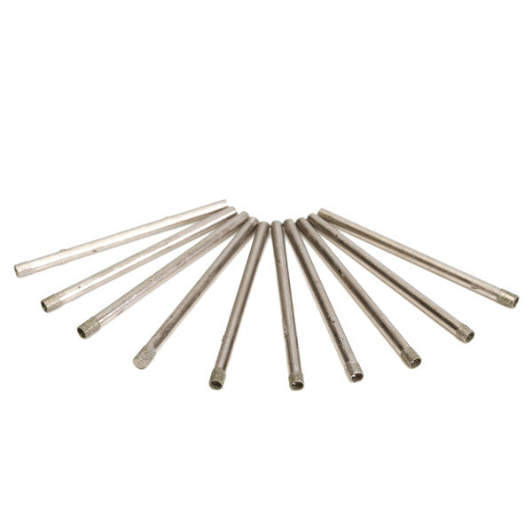 10pcs 2.5mm Diamond Coated Hole Saw Cutter Drill Bits for Glass Tile Ceramic
