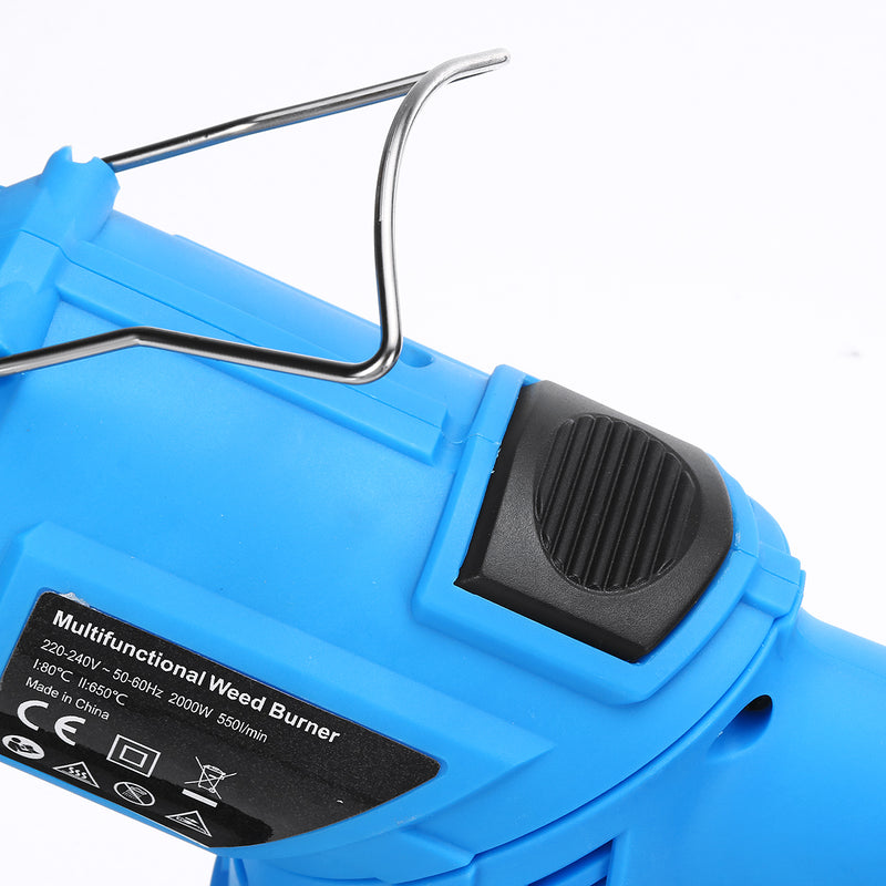 2000W 3-in-1 Electric Lawn Mower Garden Cleaning Grass Removal Weed Burner Hot Air Machine Lawnmower