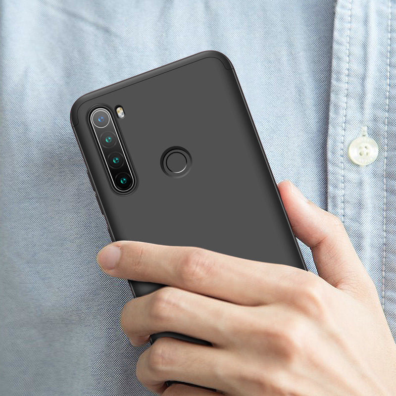 For Xiaomi Redmi Note 8T Case Bakeey Double Dip 360 Hard PC Full Cover Shockproof Protective Case