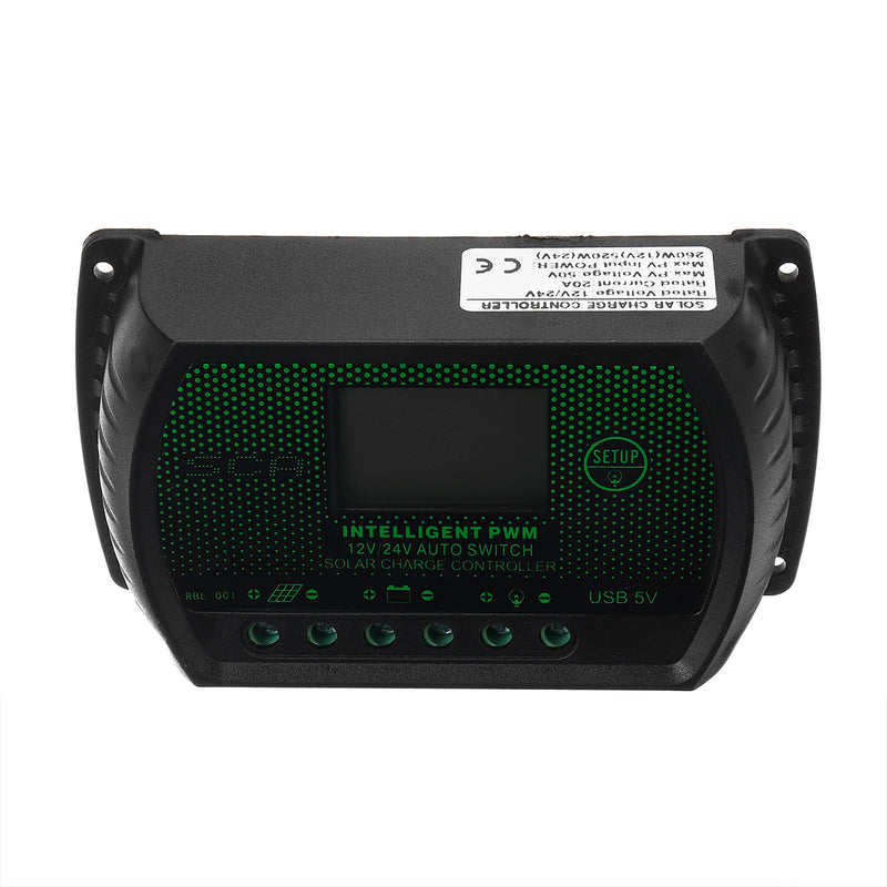 LCD Display Solar Controller 10/20/30A 12V/24V Solar Charge Controller for Solar Panel Battery