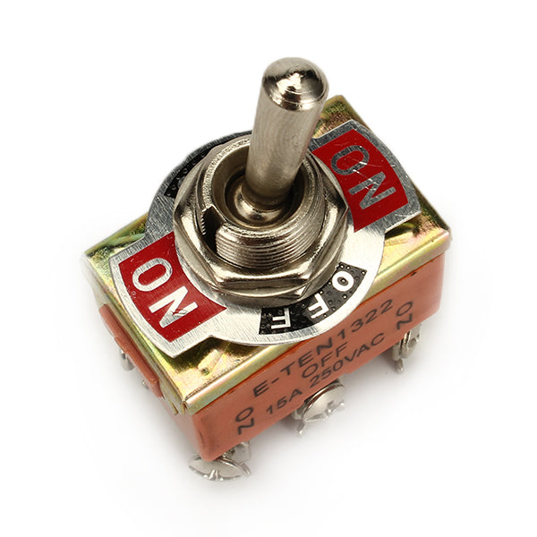 Wendao KN-1322 ON/OFF/ON AC 250V 15A 6 Pins Toggle Rocker Switch 5pcs