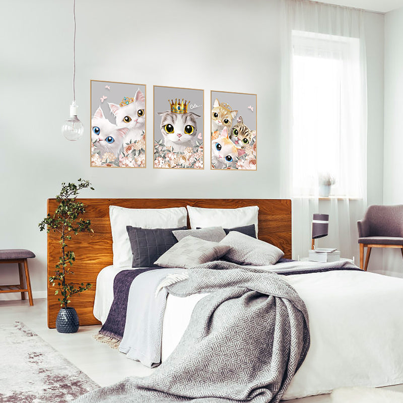 Miico SK9342 Princess Photo Frame Cat Decoration Stickers Wall Sticker Home Decorative Sticker