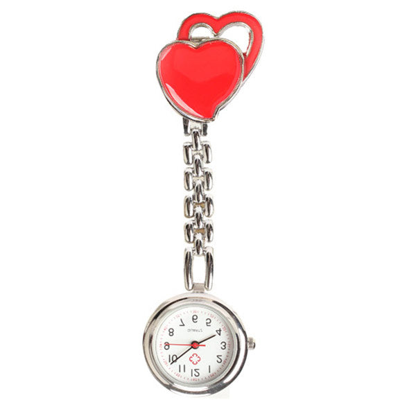 Sweet Heart Pocket Watch Stainless Dial Tunic Fob Pocket Doctor Nurse Watch