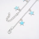 Trendy Luminous Blue Star Anklet Foot Chain Barefoot Sandal Beach Jewelry Bracelet Gift for Women