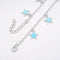 Trendy Luminous Blue Star Anklet Foot Chain Barefoot Sandal Beach Jewelry Bracelet Gift for Women