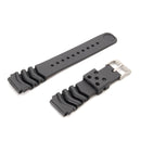22mm Replacement Black Buckle Wrist Band Strap for SEIKO DIVER'S Watch