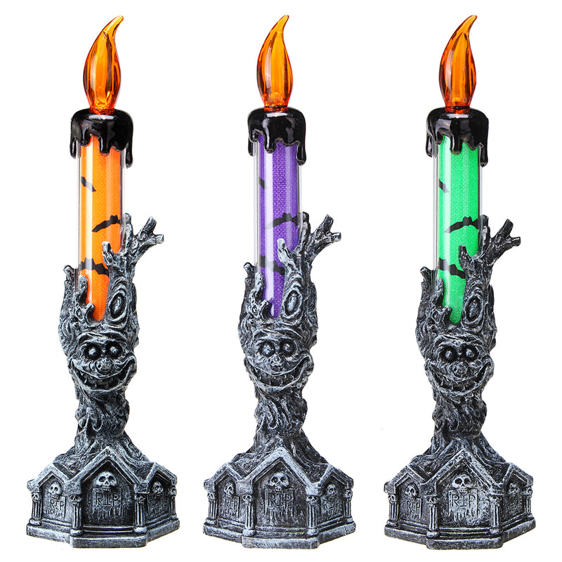 Halloween Skull Skeletal Hand Stand LED Candle Light Party Decorations
