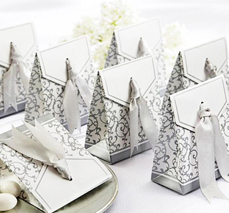 50pcs Creative Wedding Candy Gift Box Wedding Party Chocolate Candy Gift Paper Boxes