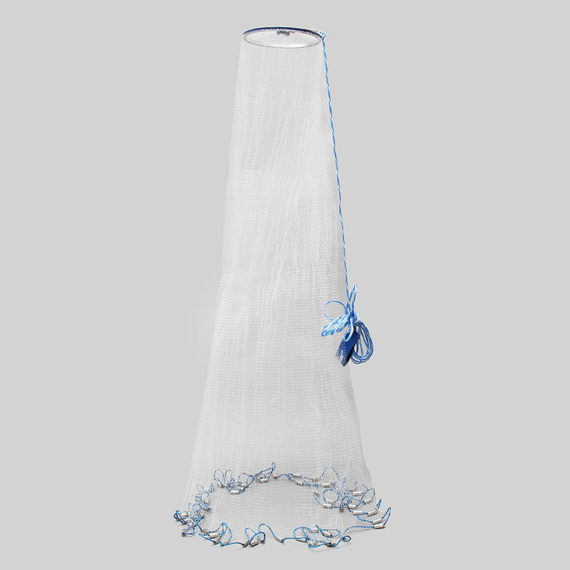 ZANLURE 2.4M/3.6M Throw Cast Net Nylon Monofilament Net Iron Nickel Plating Sinker Sea Fishing Net