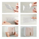Toilet Paper Double Roll Holder Tissue Bathroom Wall Mounted Storage Hook Shelf Storage Baskets