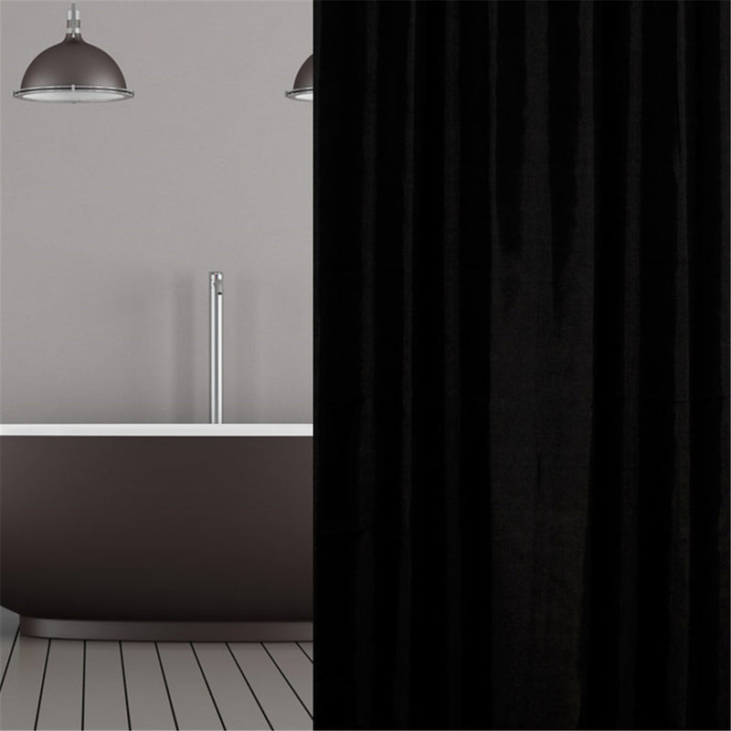 Waterproof Black Shower Window Curtain Bathroom Drape Hotel Home Decor Fashion