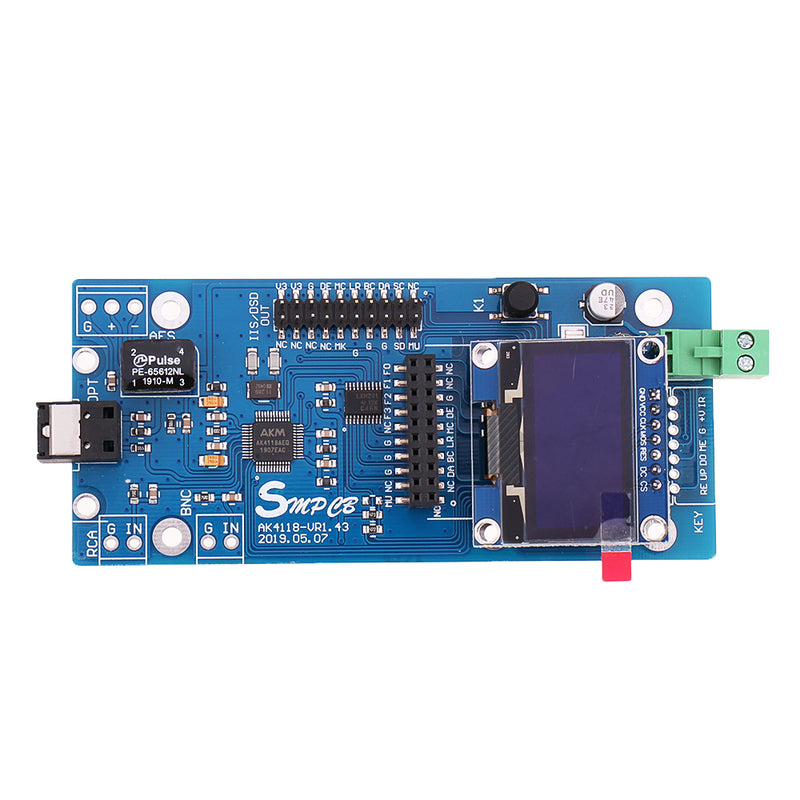 AK4118 Digital Receiver Board Audio Decoder DAC SPDIF to IIS Coaxial Optical USB AES EBU Input Support XMOS Amanero with 1.3inch OLED