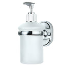 Stainless Steel Wall Mounted Soap Dispenser Holder Shampoo Bottle Frosted Glass