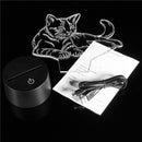 3D USB/Battery Powered Cute Cat 7 Colors Change  LED Desk Lamps Touch Switch Night Light