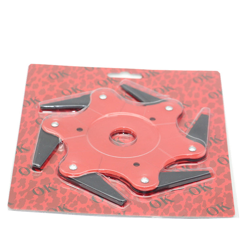 Upgrade Outdoor Trimmer Head 6 Steel Blades Razors 65Mn Lawn Mower Grass Weed Cutter