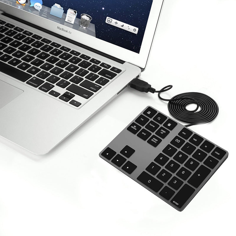 bluetooth Digital Keyboard Aluminum Alloy Wireless Digital Keyboard Applicable To Apple Laptop Office Computer