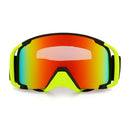 Motorcycle Racing Anti Fog Goggles Dual Lens Outdooors Snowboard Ski Matte Black Frame