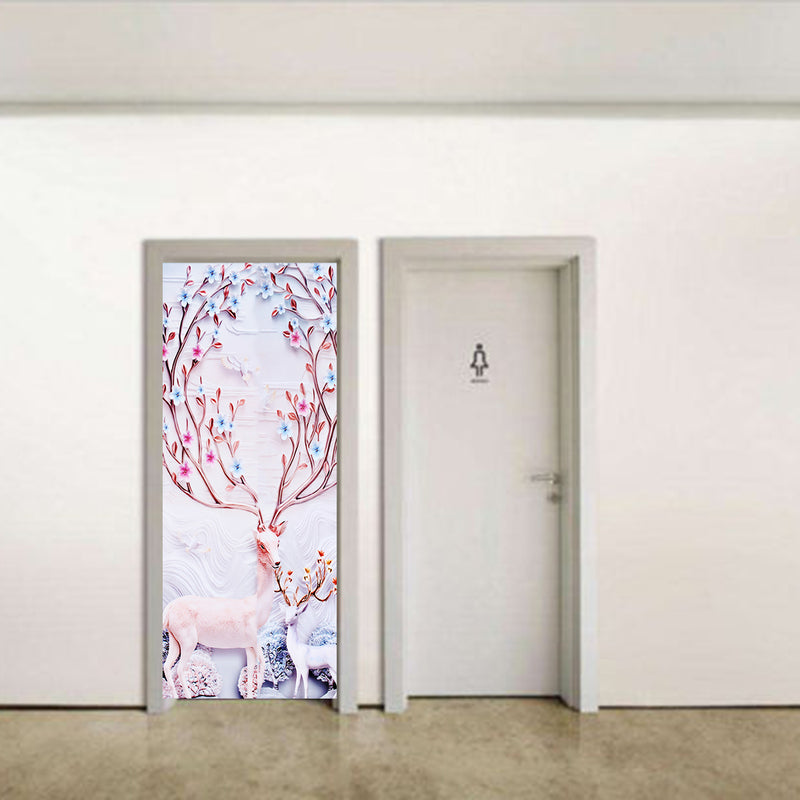 Christmas Deer Wall Sticker Window Door Sticker Art Home Party Decor Decal 45*200CM