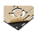 3Pcs Black Acrylic Wall Mounted Protective Case Support Cooling Fan for Raspberry Pi 4 Model B