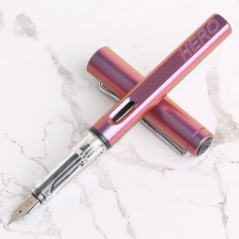 Hero 359 Fountain Pen 0.38mm EF Nib Calligraphy Correction Writing Posture Signing Ink Pens Gifts for Students Friends Families