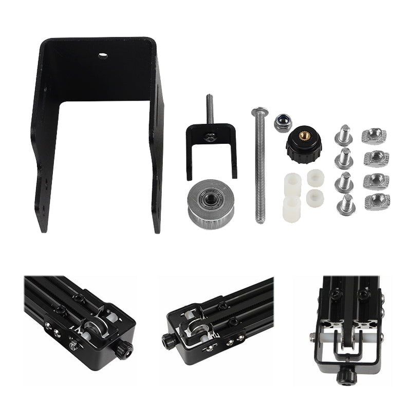 Upgraded Y-axis Metal Profile Timing Belt Tensioner Kit for Ender-3 Pro 3D Printer