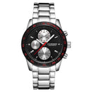 CURREN 8016 Decorative Three Dials Full Steel Quartz Watches Business Style Men Wrist Watch