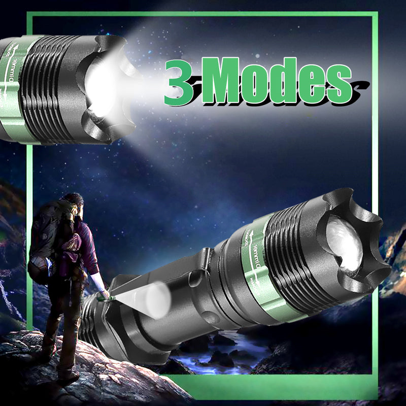 Tactical 900LM T6 LED Zoomable Torch Rechargeable LED Flashlight Lamp 18650