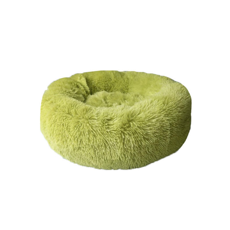 40-100cm Pet Supplies Kennel Round Plush Pet Nest Padded Soft Warm For Cat Bed Mat Pad