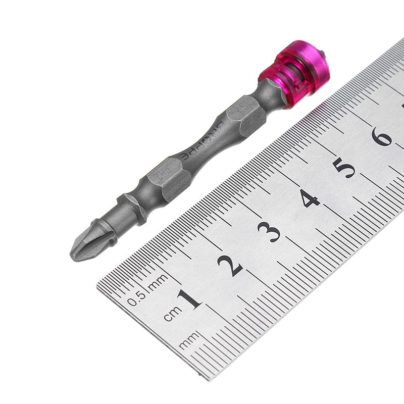 Broppe 5pcs Double Head 65mm S2 Alloy PH2 Phillips Magnetic Screwdriver Bits 1/4 Inch Hex Shank