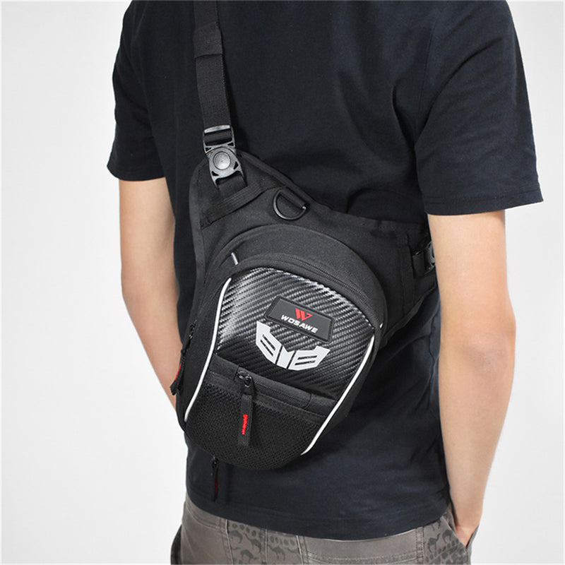 WOSAWE Motorcycle Drop Leg Bag Reflective Fanny Pack Tactical Waist Hip Thigh Hiking Travel Pouch