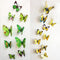 12Pcs 3D Stereoscopic Butterfly Wall Sticker Living Room Home Decoration Decal DIY Mural Wall Art