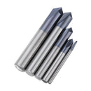 Drillpro 2 Flutes 90 Degree 2-12mm Carbide Chamfering Cutter End Mill HRC45 Milling Cutter