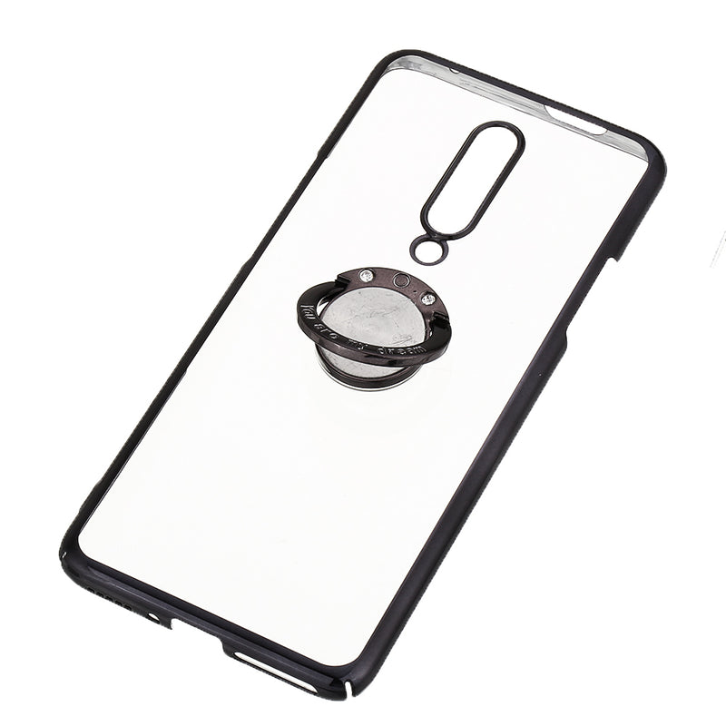 Bakeey Shockproof Plating Bumper With Ring Holder Hard PC Protective Case for OnePlus 7 Pro