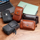Leather Zipper Belt Pouch Bag Vintage Phone Tactical Waist Bag Storage Holder Pack