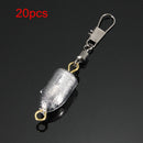 20pcs 11g Fishing Sinker Fishing Rolling Swivel Sea Fishing Lead Weights Sinkers