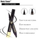 2in1 Music Flower Liquid Eyeliner Stamp Eye Liner Pencil Long Lasting Makeup