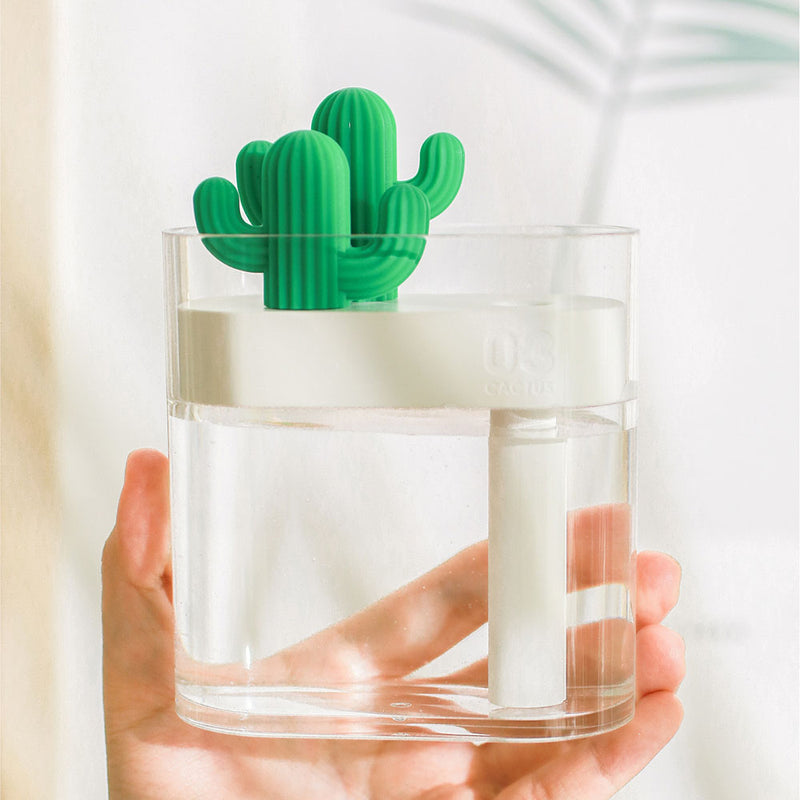 SOTHING 319 Clear Cactus Ultrasonic Air Humidifier 160ML Color Light USB Air Purifier Anion Mist Maker Water Atomizer