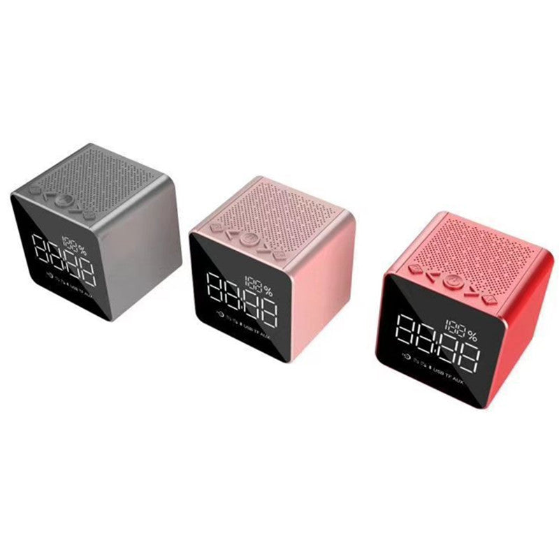 T03 Alarm Clock Wireless bluetooth Speaker Bass Mirror LED FM Radio Waterproof Handsfree With Mic