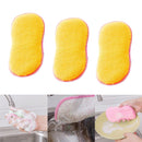 Honana Kitchen Cleaning Scouring Pad 1PC Double Sided Antibacterial Scrubbing Cleaning Sponge