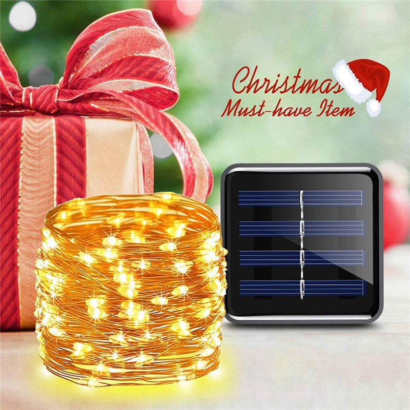 10M 100LED Solar Powered 2 Modes Fairy String Light Party Christmas Lamp Outdoor Garden Decor
